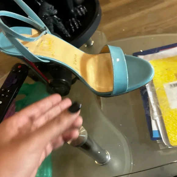 Christian Louboutin Aqua Heels - Picture 9 of 13